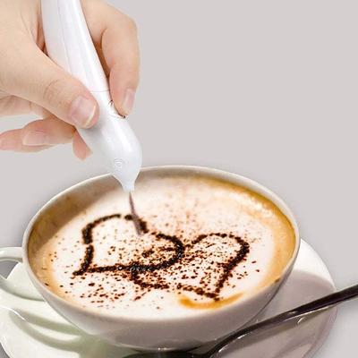 Elektrikli Kahve Kalemi Baharat Kalemi Latte Süt Sanatı Kalemi Kahve Pasta Süsleme Kalemi Kahveye Çizim Yapmak İçin Barista Aletleri Bar Malzemeleri