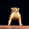 Recyclable Bronze French Rottweiler Sculpture Environmental Aware Desk Decoration Artisanal Gift for Telecommute