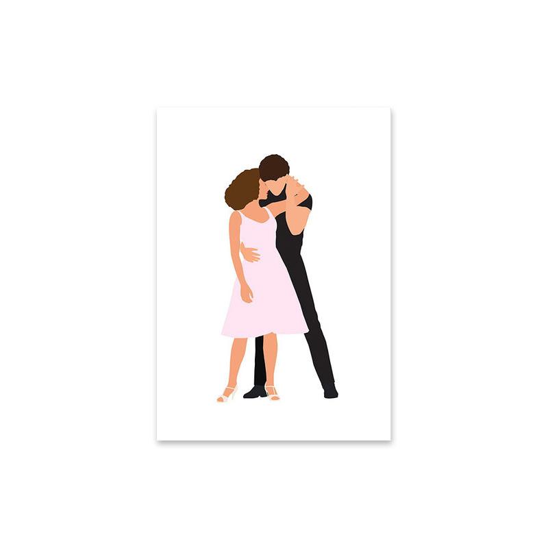 Classic Movie Poster Canvas Painting Abstract Minimalist Dancing Posters and Prints Wall Art Pictures for Living Room Home Decor