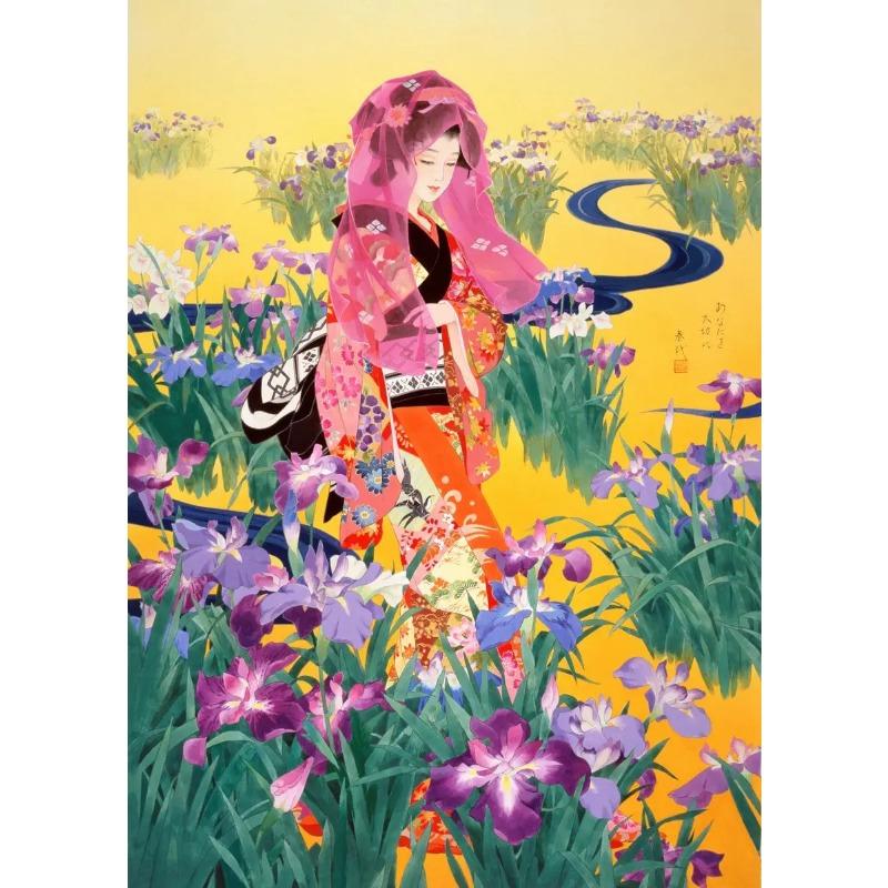 

Япония Древние женщины-гейши Ретро Эстетика Плакаты Холст Живопись и принты Настенная картина для гостиной Стена Домашний декор 21cm×30cm NoFrame