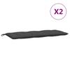 Garden Bench Cushions 2 Pcs Melange Anthracite 120x50x7 Cm Fabric