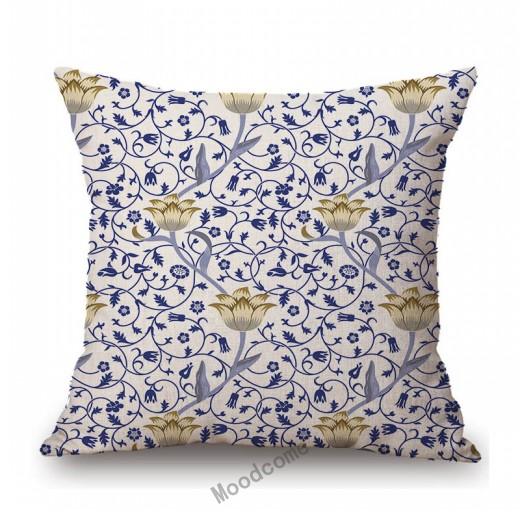 Классический британский Уолтер Крейн Лебедь Цветочный узор Картина маслом Домашняя декоративная хлопковая льняная наволочка для дивана Наволочка 450mm450mm 1385₽