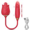 Sexy Adult Female Rose-Sucking Dildo Vibrator Women Nipple Clit Stimulator Vibrating Penetration Vagina Vibrator Erotica Toys
