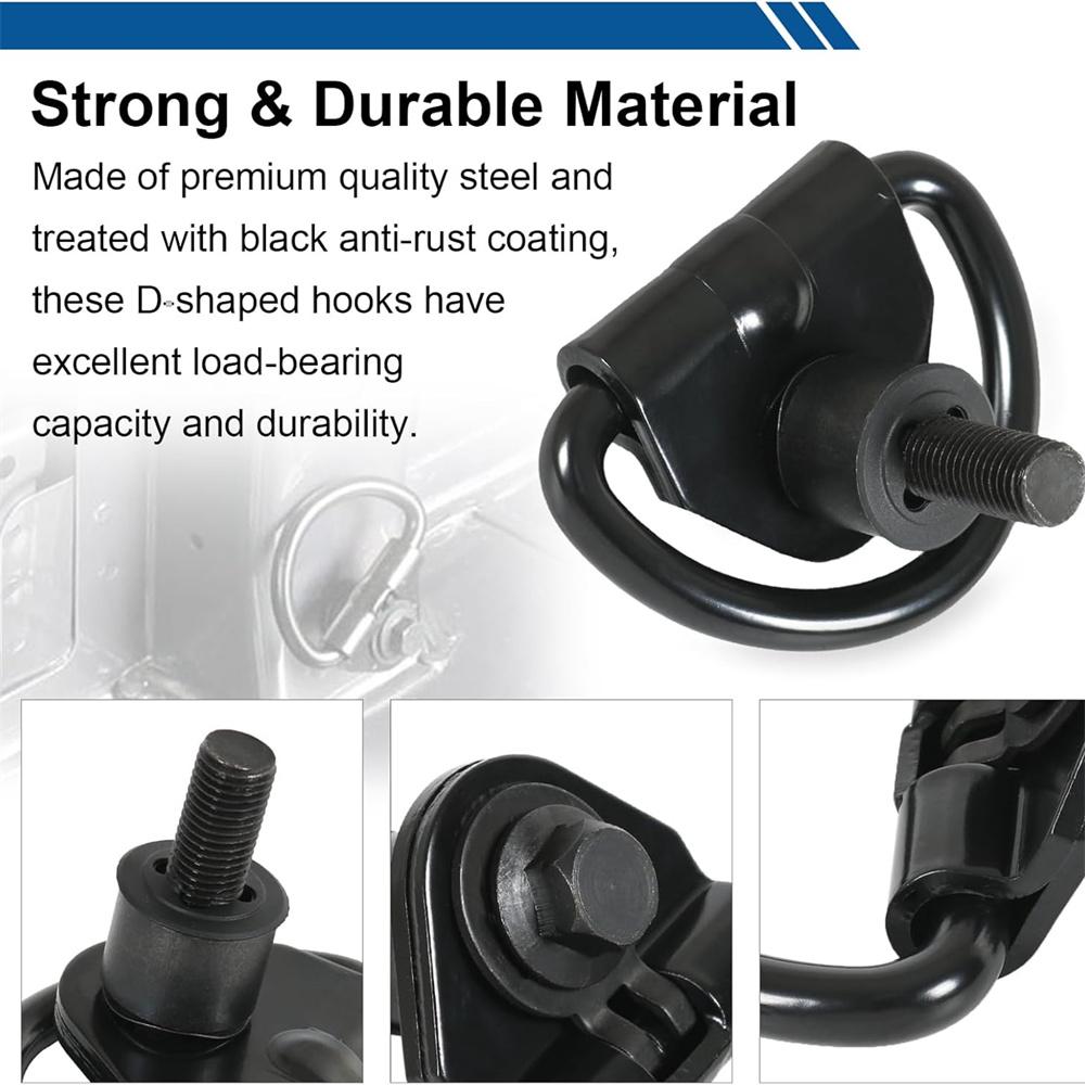 6Pcs Steel Cargo Hooks Fit For Ford Transit 150 250 350 Van