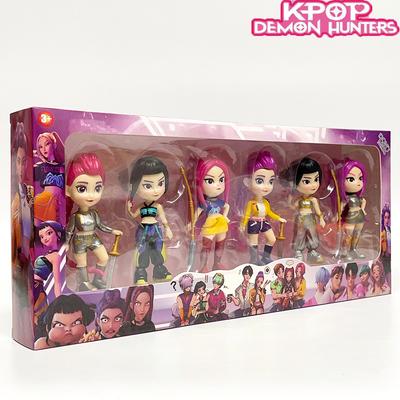 Set da 6 pezzi Giocattolo Figura Cacciatori di Demoni Kpop Modello in PVC Gruppo di Ragazze Cartone Animato Periferiche Gaming Decorazione Scrivania Bambola da Collezione Regalo