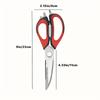 Multifunctional Kitchen Scissors with Magnetic Holder - Detachable Stainless Steel Food Scissors, Ergonomic Handles