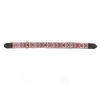Guitar Strap Leather Head for Acoustic Electric Embroidered Jacquard Vintage Floral PatternWhite