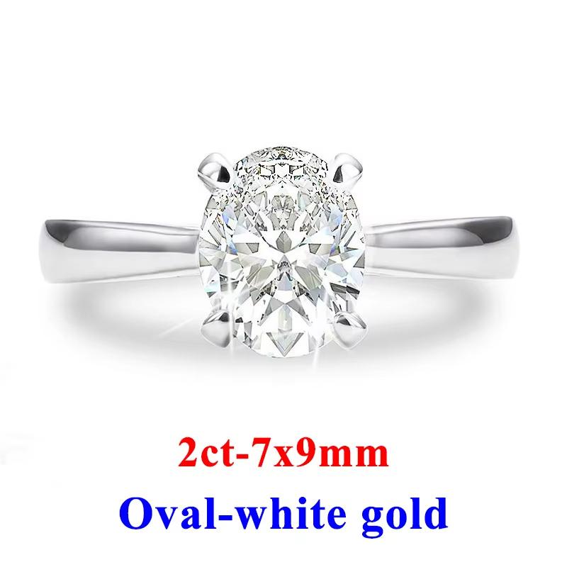 Marstone 1-3CT Moissanite Diamond D VVS1 Oval Women's Ring 925 Sliver 18k White Gold Engagement Rings Top Quialty Rings for Women