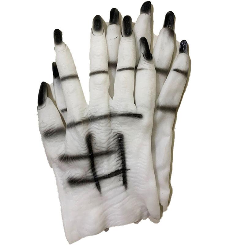 Adult Funny Halloween Gloves Party Scary Ghost Gloves Holiday Props for Women Men