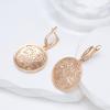 Fashion Glossy Dangle Earrings  Rose Gold Unusual Metal Sculpture Flower Earrings For Women Fine Daily Jewelry