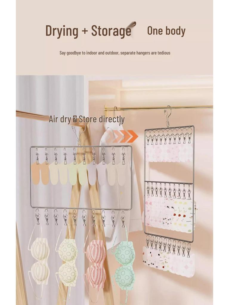 Hanging Hat Organizer Rack with Clips
