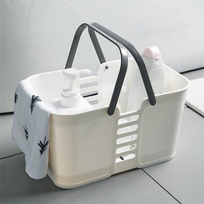 M-Modern-Shower Basket Tote Plastic Storage Basket With Handles Pool Beach Basket