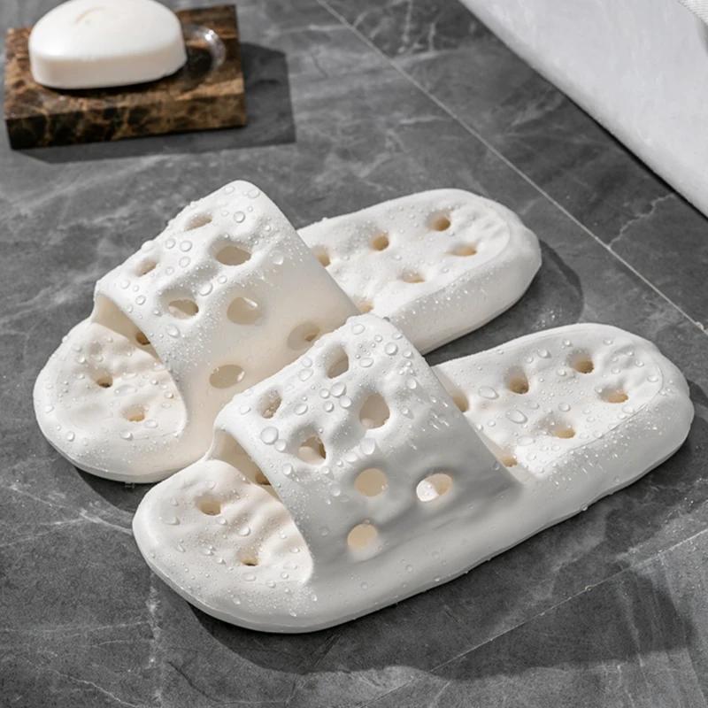 Fashion Women's Quick-dry Bathroom Slippers For Home Use Summer Couple Slippers EVA Light Soft Men's Hotel Indoor Shoes