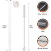 Replacement Straws for Hydrojug traveler 40 oz, Reble Plastic Straws Compatible with Hydrojug Cup, Clear Transparent Straight Drinking Straws, Set of
