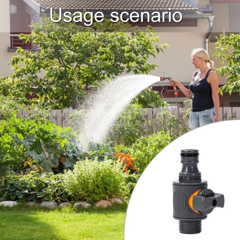 Fast Connects ABS Plastic Water Hose Adapter 6 Point Thread Integrated Flows Control Valves For Outdoor Watering