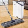 Mop and Mop Bucket Combo Set, Microfiber Hand-Free 15.7in Mop and Bucket Set - Wet and Dry Floor Cleaning System - with 4 Washable Reusable Cloths