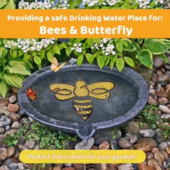 Bee Water Station Floating Pollinator Island Bee Drinking Station Honeycomb Design Floating