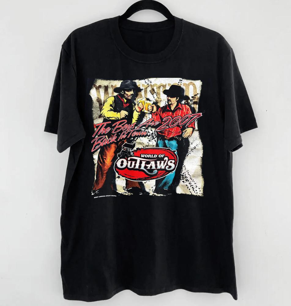 The Boys Are Back In Town The Outlaws Band Shirt Black Unisex S-2345XL 1H0314 Unisex T-Shirt L