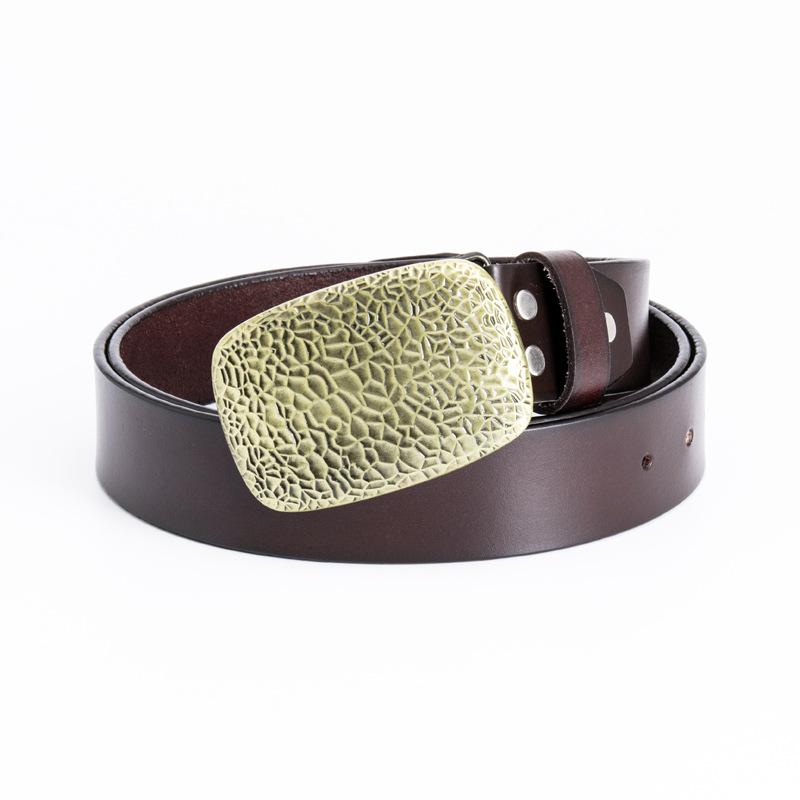 Snakeskin Cowhide Belt Accessories Black Coffee Two-Color Belt Fashion Belt