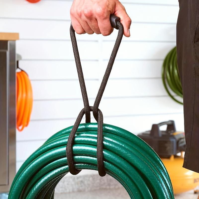 40cm/15.75inch Nylonový Organizér Kabelů a Hadic s Rukojetí - Prostorově Úsporný, Odolný Nástěnný Držák pro Garáže, Domy, Lodě a RV - Snadná Instalace