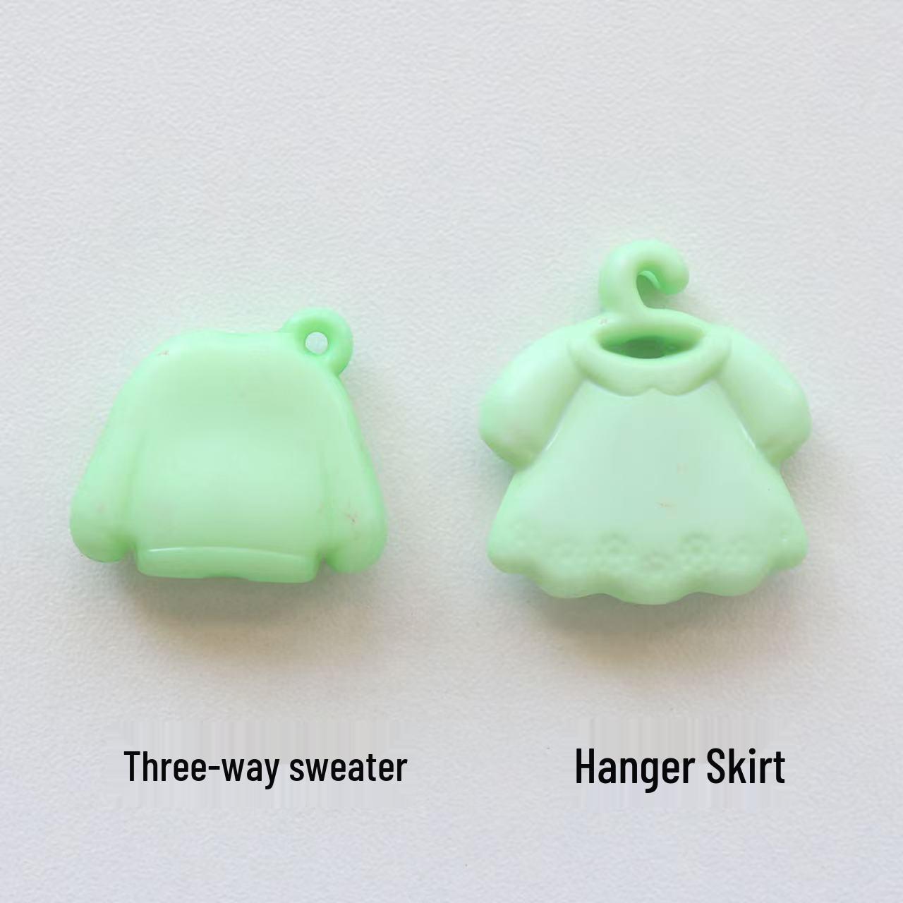 Solid Color Acrylic Hanger with Three-Way Beading Hole for DIY Phone Chains, Bracelets, and Bag Charms. Hanger