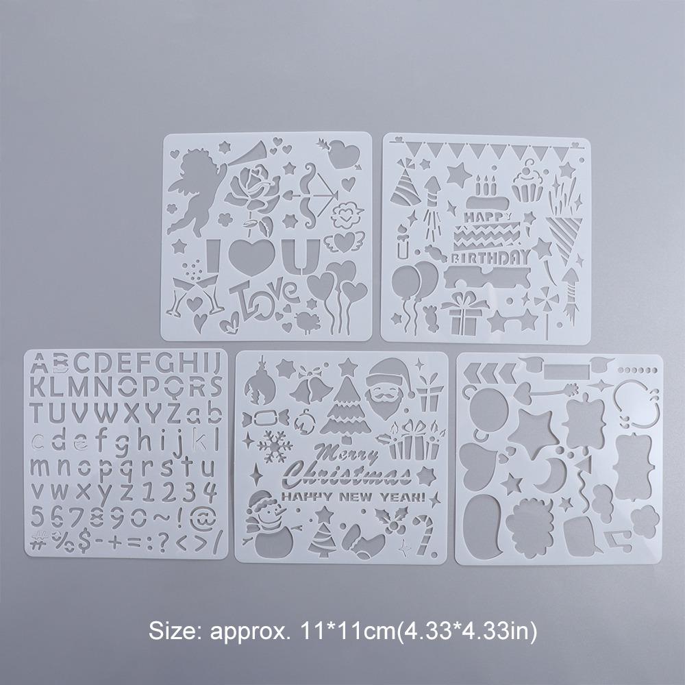 Decorative Hollowed Stencils Kit DIY Handcrafts Graffiti Templates  Embossing