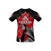 Kanadská vlajka Národní znak Tištěný vzor javorového listu Harajuku Pánská Dámská Móda Street Crew-neck Tričko s krátkým rukávem