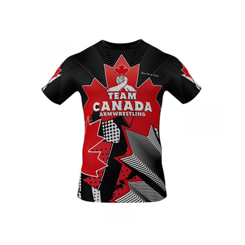 Kanadská vlajka Národní znak Tištěný vzor javorového listu Harajuku Pánská Dámská Móda Street Crew-neck Tričko s krátkým rukávem