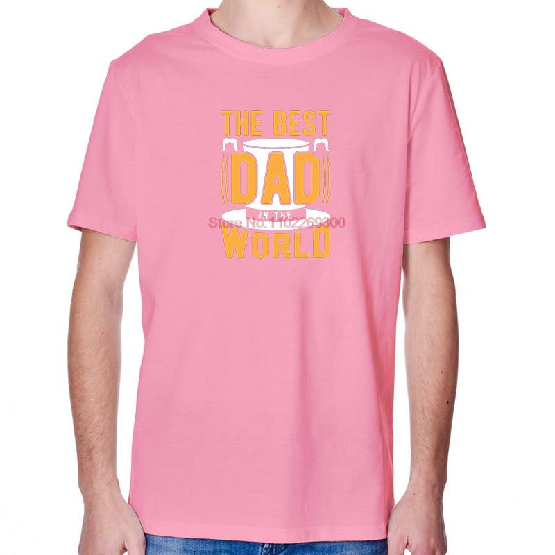The Best Dad In The World Fashion Printed TShirt Funny Fathers Day Tops  TShirt New Arrival Goods Cotton Short Sleeve TShirt