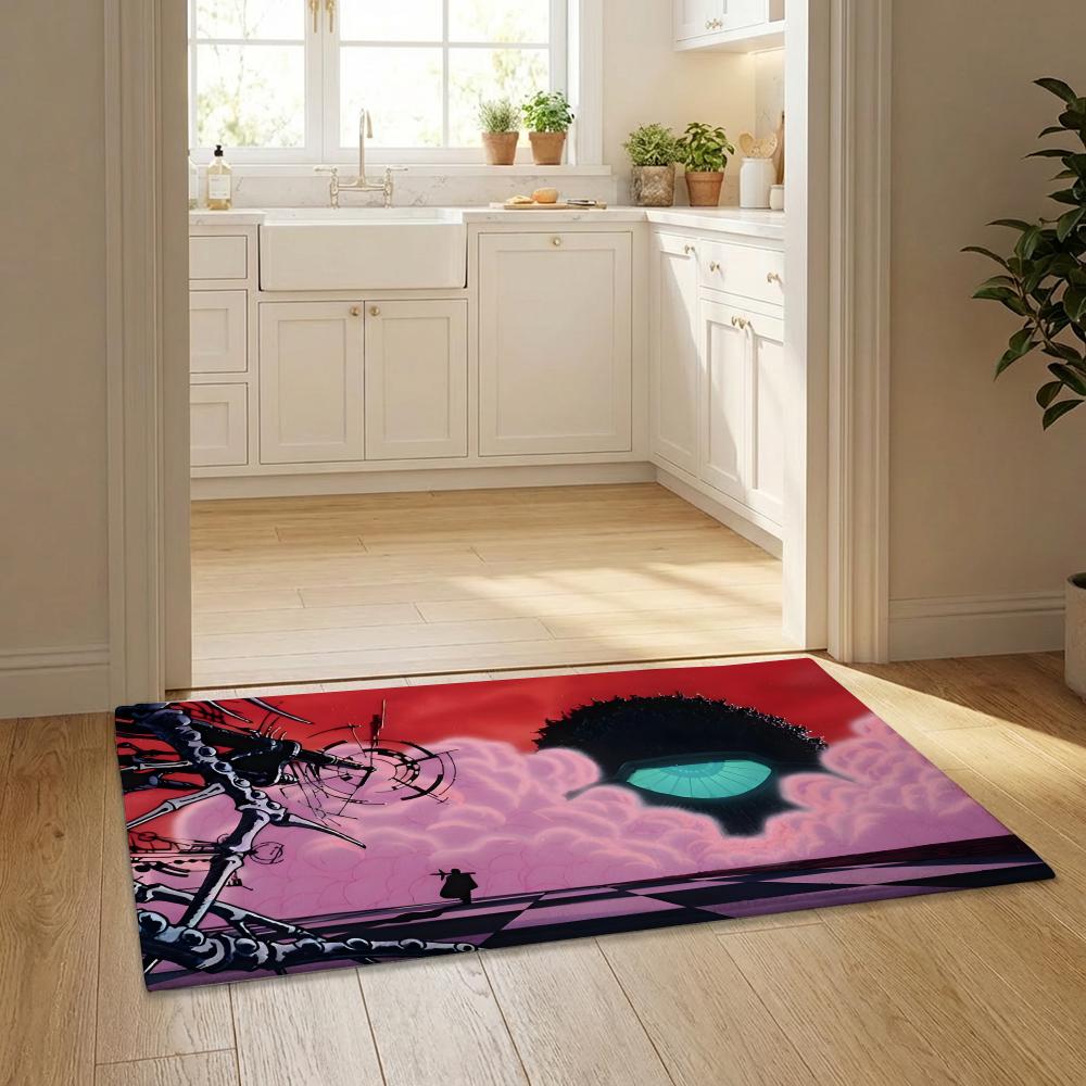 A-Angel s Egg Anime Floor Mat Flannel Door Mat Non-Slip Bedroom Living Room Home Decor 40x60cm