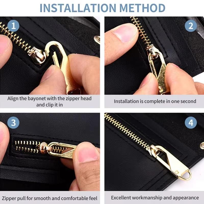 4/8Pcs Reusable Detachable Zipper Pull Replacement Tool Free for Jackets Bags Luggage Winter Coats Purses