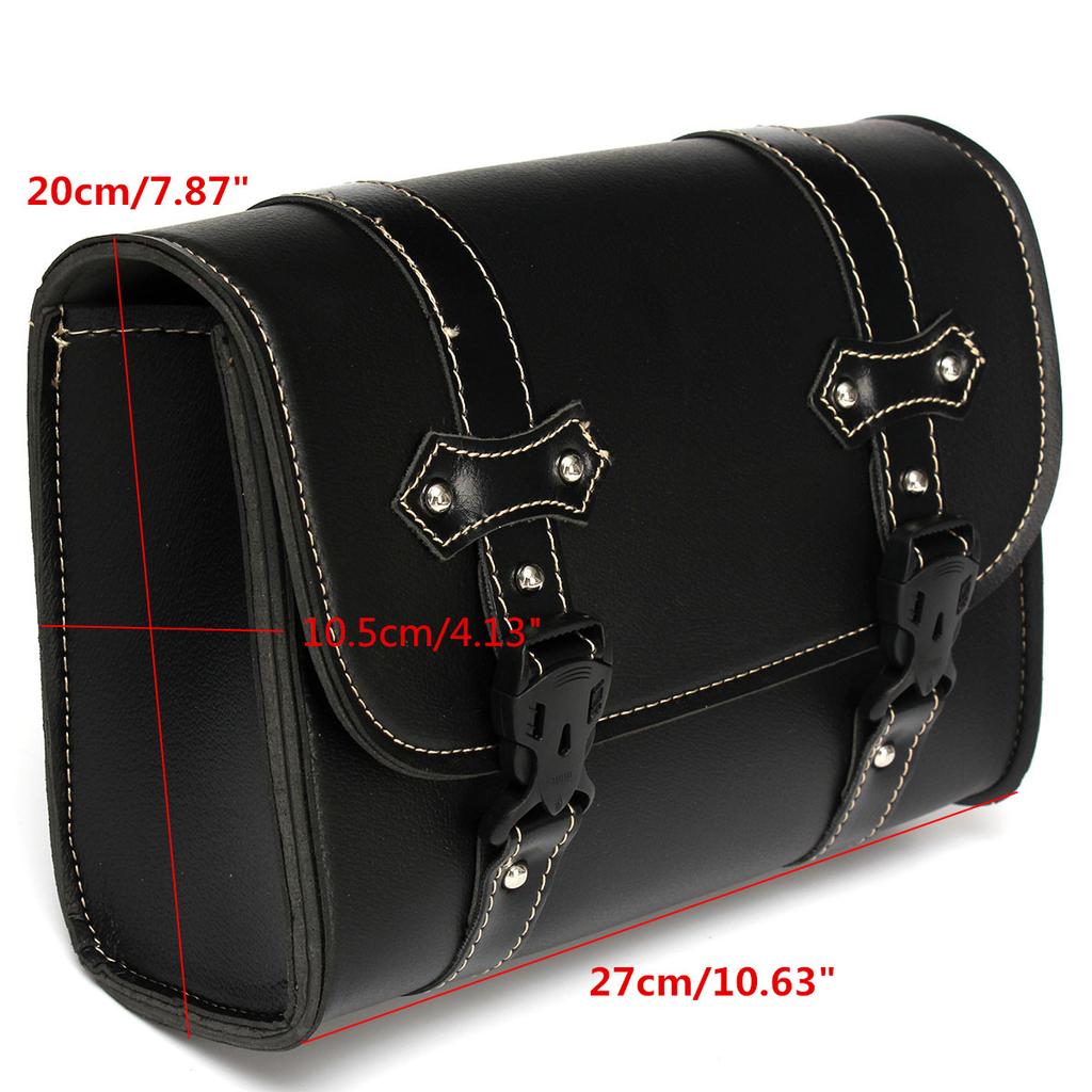 Universal Motorcycle Saddle Bags Leather Side Storage Luggage Bag Fork Tool Pouch Retro Saddlebags For Honda/Yamaha/Suzuki