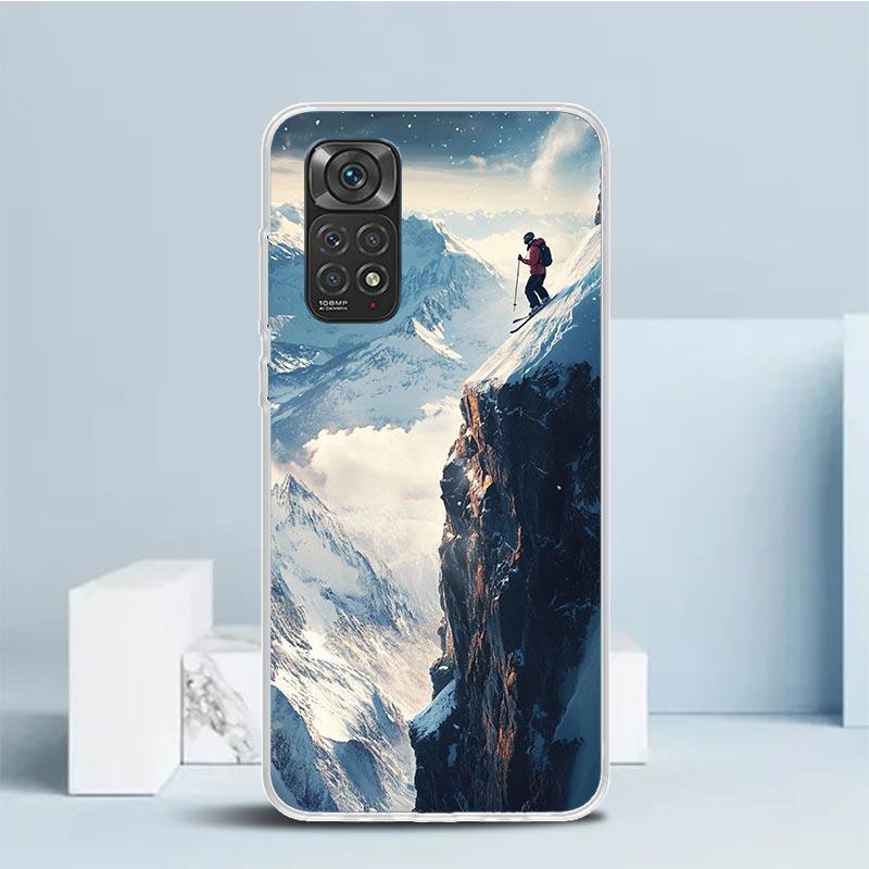 Adventure Snowboarding Extreme Soft Cover for Xiaomi Redmi Note 15 14 13 12 Pro Plus Phone Case 14S 11S 11T 11E 10S 10 4G Patter