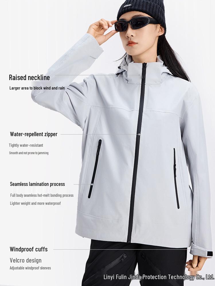 Waterproof Hard Shell Mountaineering Jacket for Climbing, Fishing, and Bird Watching