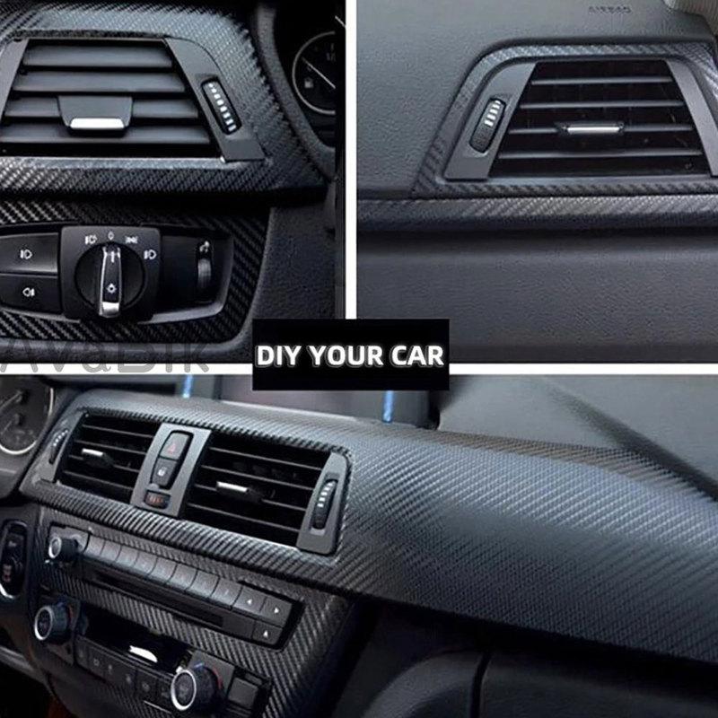 50CM Weather Proof Air Bubble Free Car Vinyl Wrap Matte 3D Carbon Fiber Vinyl Wrap Film For Motorcycles Auto Laptop Skin Styling