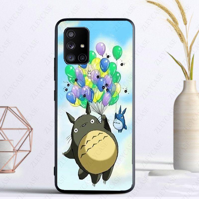 Happy Totoro Cat Phone Cover Funda For Samsung Galaxy A13 A53 A11 A12 A32 A22 A52S A10S A41 A42 A33 A20E A30S A40 A71 A21S Cases
