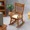 Realistic Vintage Rocking Chair Realistic Pretend Play for Kids Role Display Rocking Chair Model Toy 1:12 Doll House