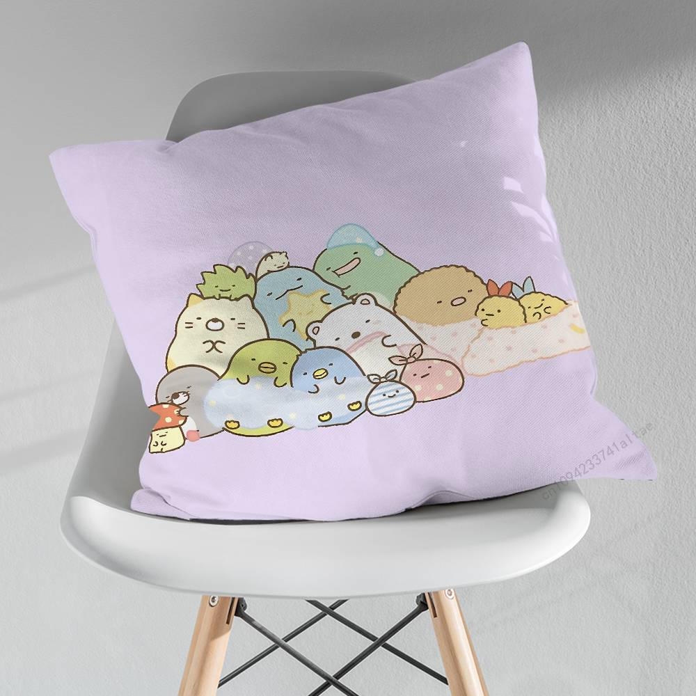 Cute Art SSumikko GGurashi Pillow Case For 30x30cm45x45cm55x55cm For Home Bedroom Decoration And Protector