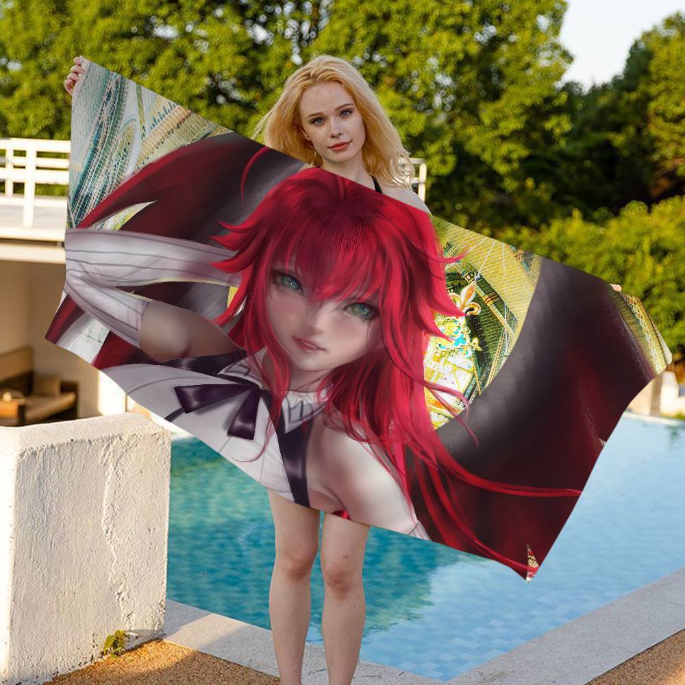 

High School DxD Beach Towel Colorful Bath Towels For Girl Microfiber Quick Dry Sand Free Beach Yoga Spa Gym Pool W30*H60(CM)