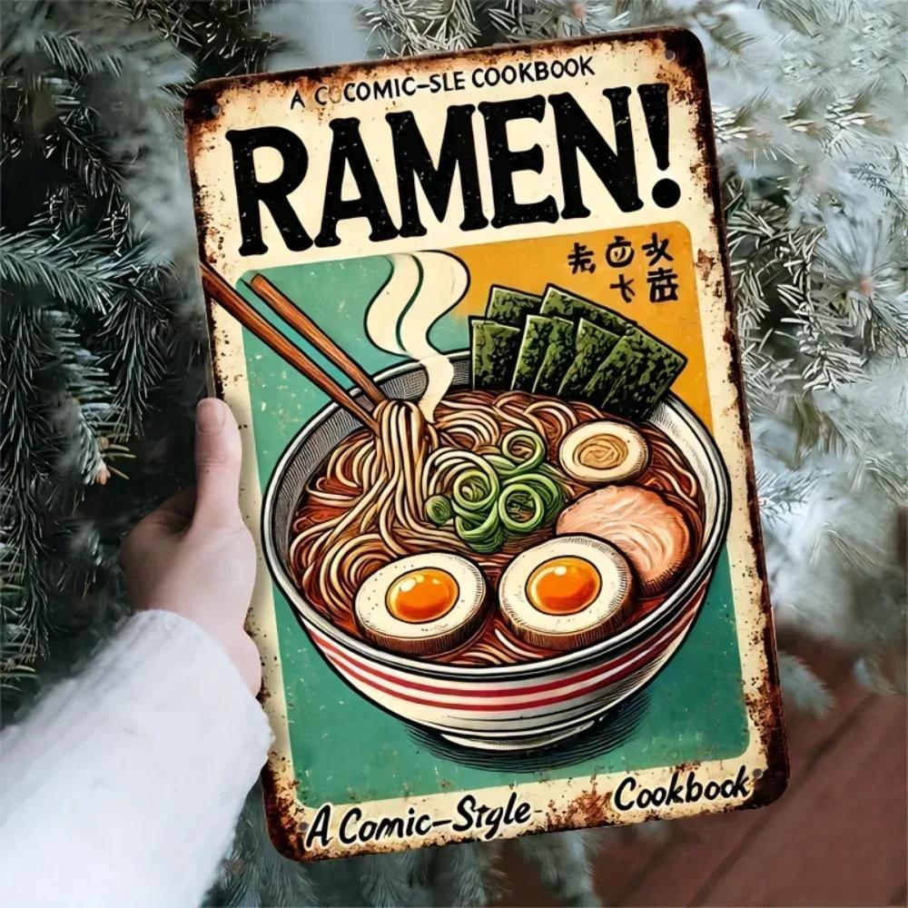 Ретро-вывеска Ramen Soul 1950-х  Идеальный декор для лапшичных  Ретро-закусочные 20x30cm