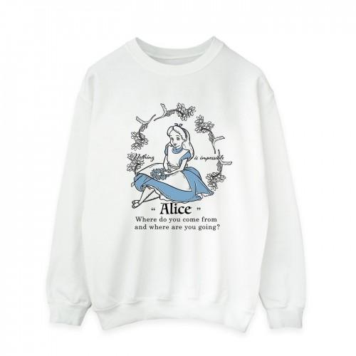 Alice In Wonderland Mens Nothing Is Impossible Sweatshirt