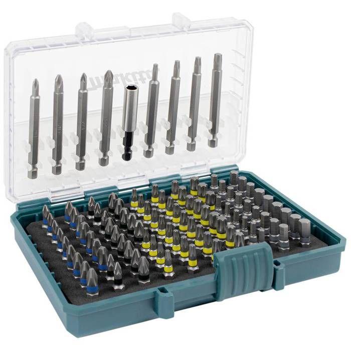Makita p-81050 jeu d'embouts 99 pièces vis pozidriv, cruciforme phillips, 6 pans intérieurs (tx), 6 pans intérieurs