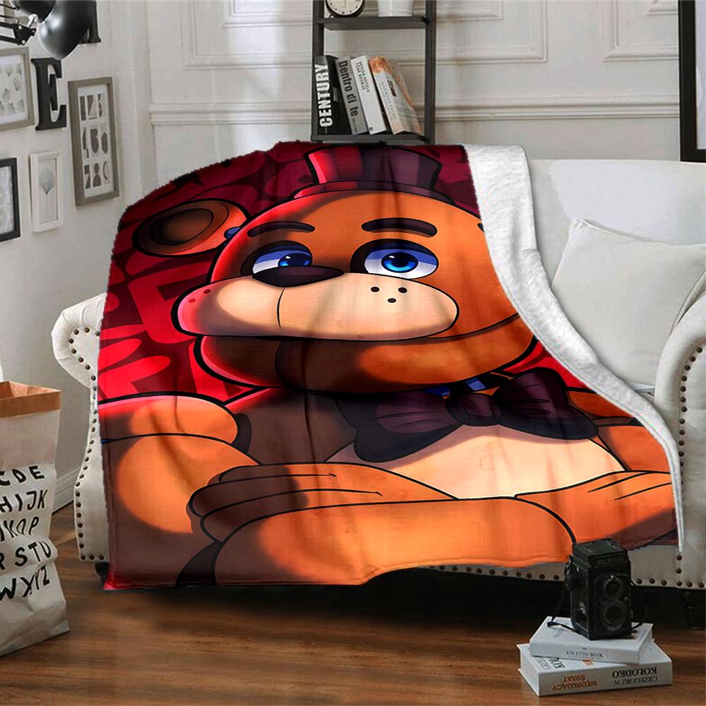 1pc Freddy Bear2 Blanket, Gift, for Men and Women, Soft Blanket, Good for Sofa Bed Couch Travel, Lightweight Flannel Blanket