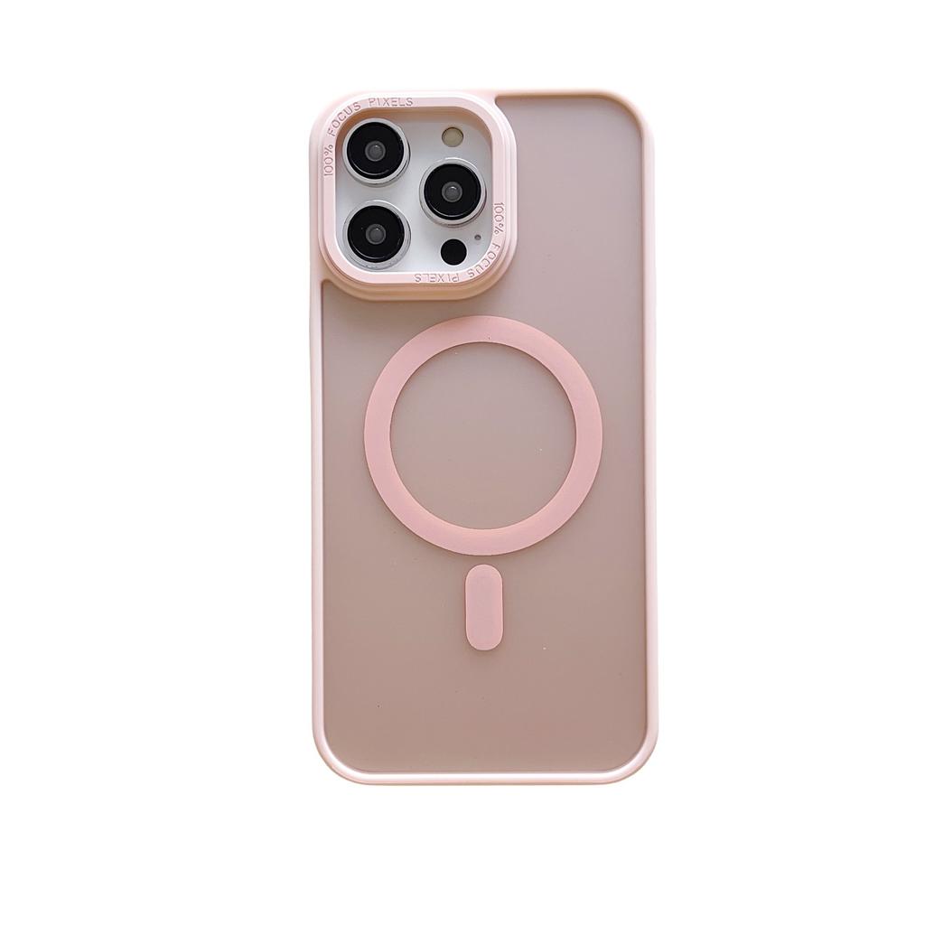The Apple 16promax Skin-feel Magnetic Phone Case Is Suitable for The High-end Anti-drop Semi-transparent Iphone15