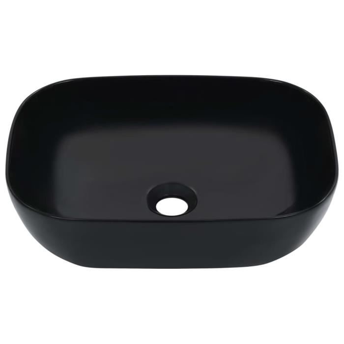 VidaXL Lavabo 45,5x32x13 cm Céramique Noir