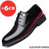 Fashion Men Flat / 6CM Heightening Elevator Shoes Hollow Breathable Business Formal Leather Shoes Man British Dress Casual Wedding Shoes