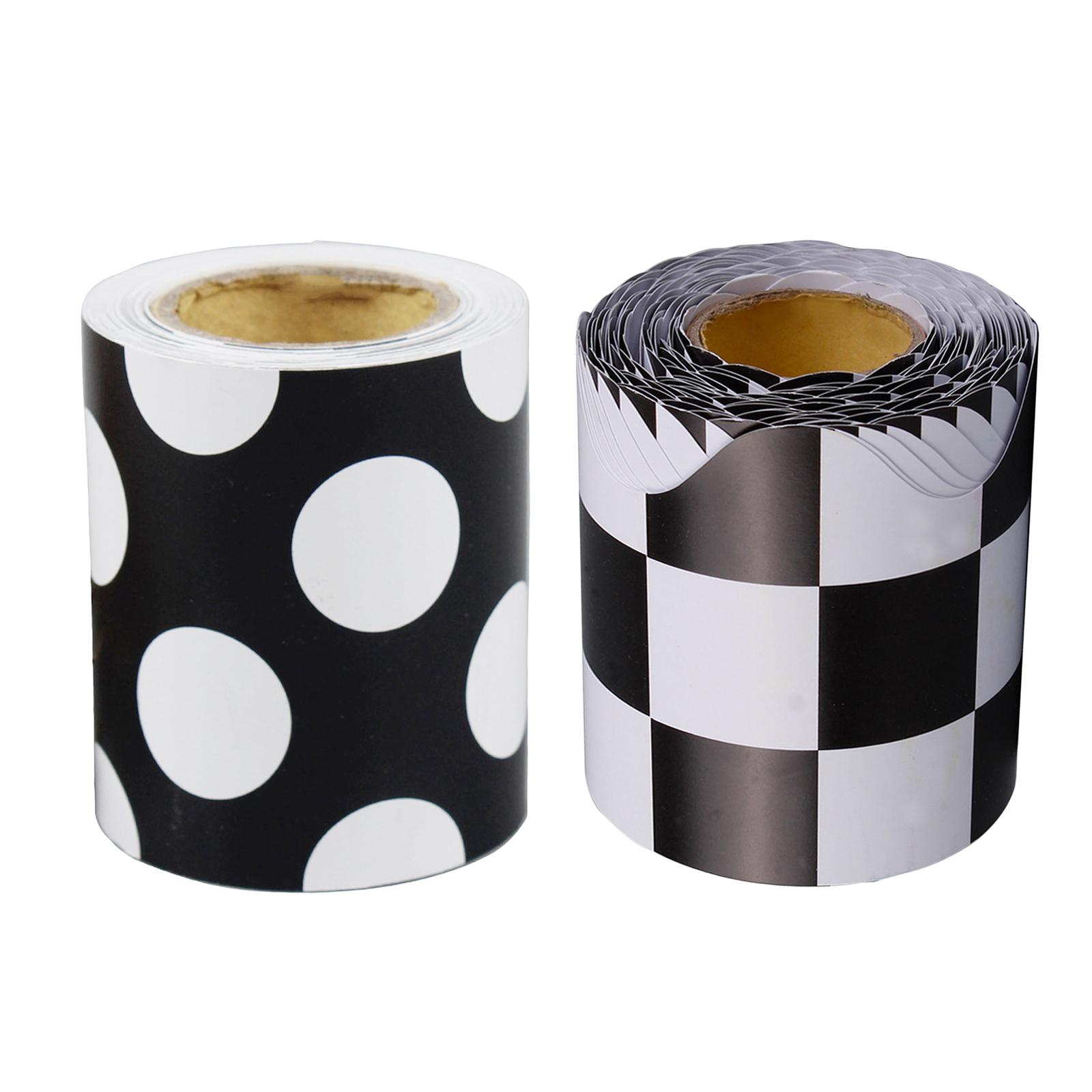 

Bulletin Border Trim Decorative Blackboard Desks Straight Border Stickers 8cm x 10meters