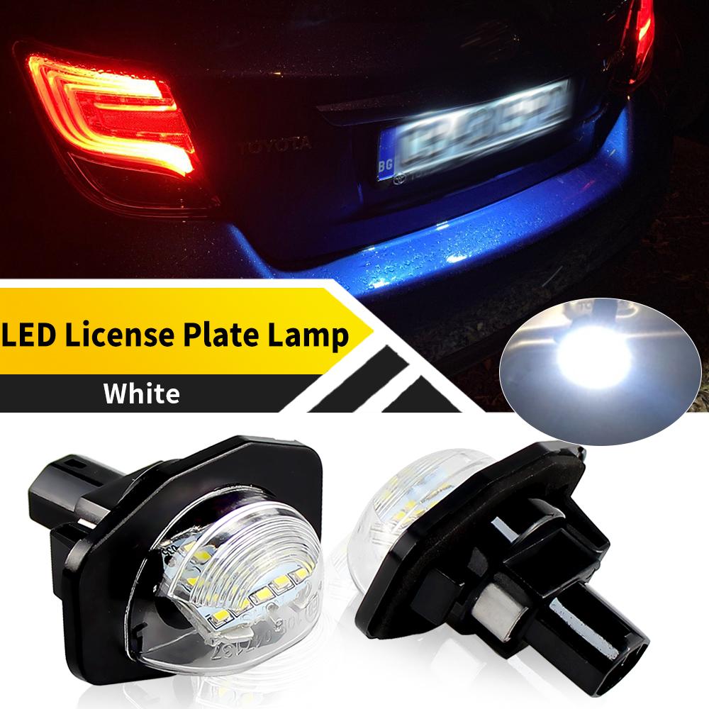 2pcs LED License Number Plate Light For Scion XB Aze151 2007.03-up XD Zsp110 2007.06-up CanBus White 6000K