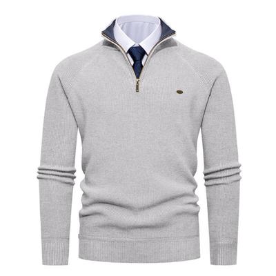 Herren Langarm-Poloshirts und Pullover für Herbst und Winter sind warm und bequem. Casual und trendige Pool-Shirts mit halbem Reißverschluss und Stehkragen