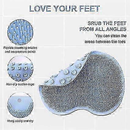 shower foot scrubber with soothing massage pad